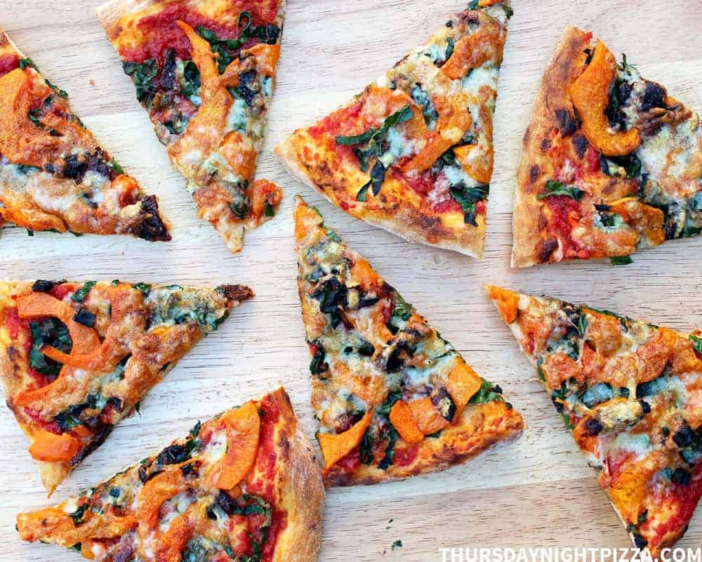 Pumpkin and Kale Pizza