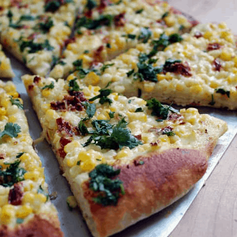 summer pizza recipe: chipotle creamed corn pizza
