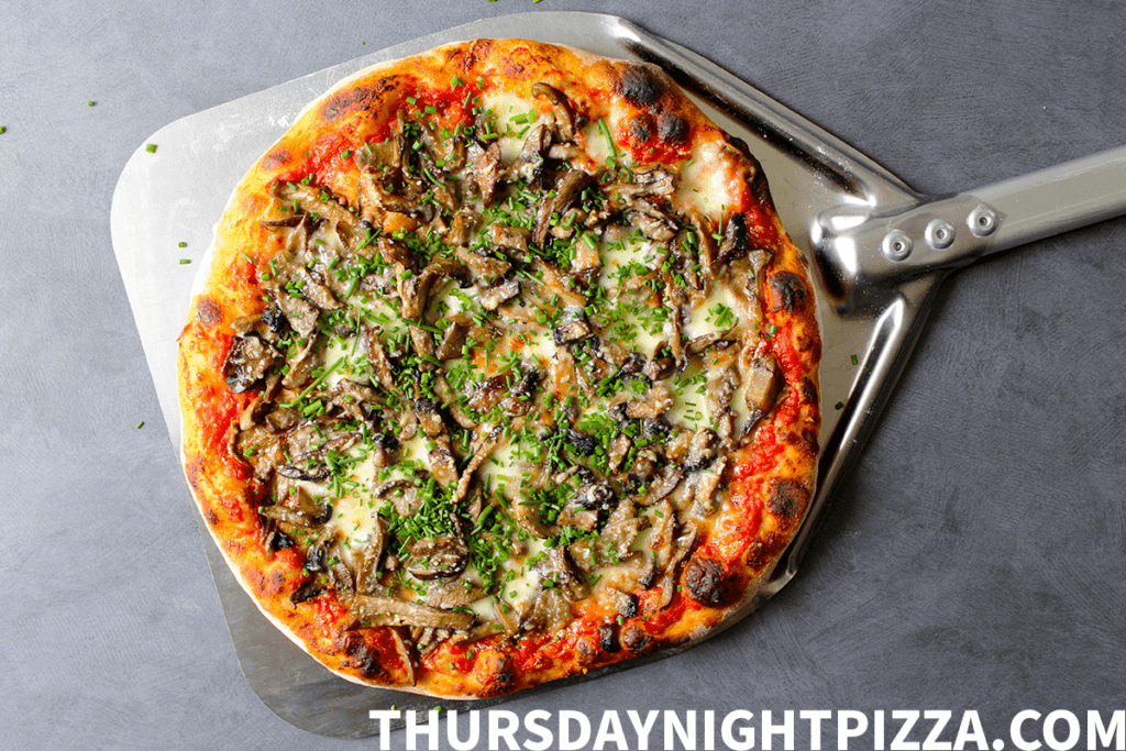 Mushroom Pizza with Chives