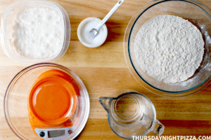 no yeast sourdough pizza dough ingredients