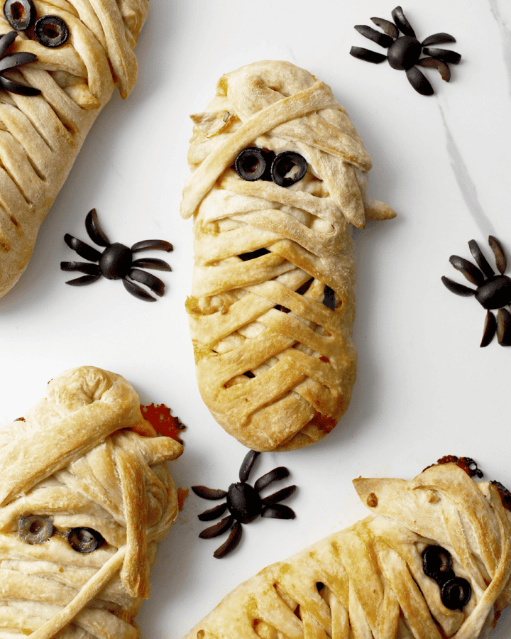 Mummy Pizza Braids Recipe for Halloween