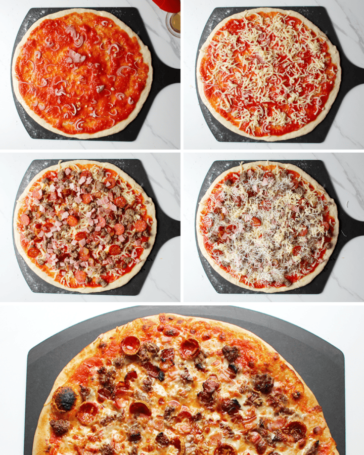 Process grid for Thursday Night Pizza's meat lover's pizza recipe