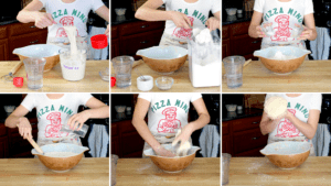 mixing the dough