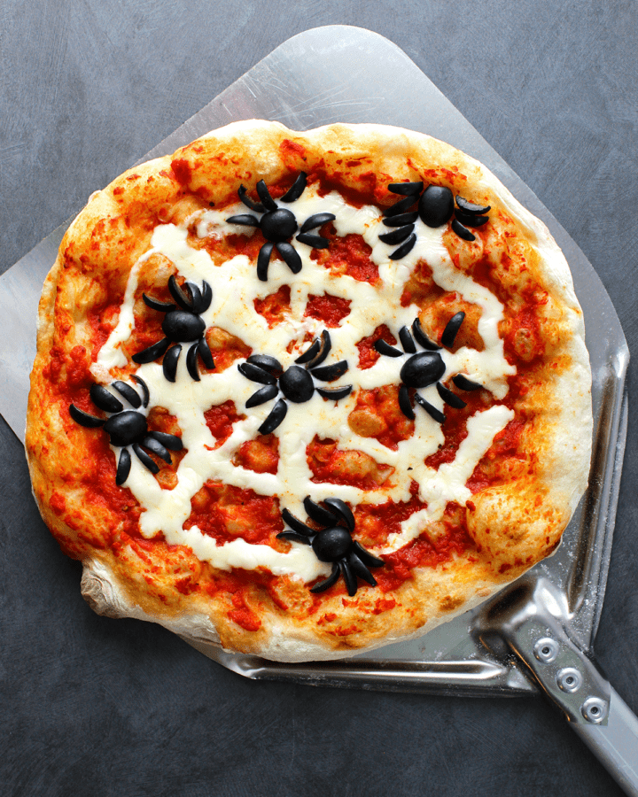 Thursday Night Pizza's Halloween spider web pizza