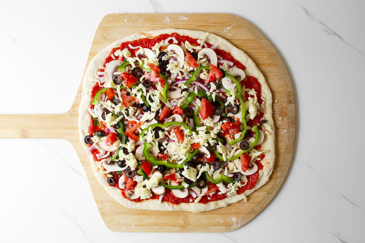 pizza before baking